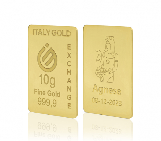 24 Karat Glückbringer-Göttin Goldbarren aus 10 g IGE GOLD